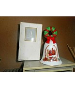 Avon PORCELAIN BELL Santa w List 1995 HOLIDAY WITH ORIGINAL BOX EUC - £10.15 GBP