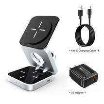 Portable 3in1 MagSafe Wireless Charging Stand - Quick Foldable Charger Dock for  - £32.33 GBP+