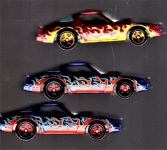 Hot Wheels -3 Firebirds 1 Red &amp; 2 blue Pontiac Firebird cars - £3.99 GBP