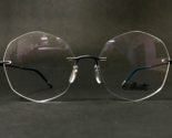 Silhouette Eyeglasses Frames 5561 LH 5540 Matte Blue Geometric Purist 55... - £187.25 GBP