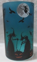 Yankee Candle Frosted Large Jar Holder J/H Halloween Witches Pumpkin Teal Black - £59.95 GBP