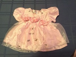 Girls-Ultra Girl dress-Size 9 mo.-pink lace short sleeve - $10.49