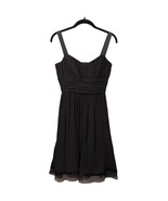 Tahari ASL Dark Brown Silk Ruched Cocktail Party Dress Size 2 - $68.99