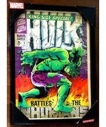 w/ COA ~ Incredible Hulk Framed &#39;3D&#39; Glass &amp; Print Art ~ SIGNED by Jim S... - £316.14 GBP