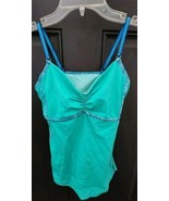 Lululemon Ruched Teal Bali Breeze Built In Bra Tank Top Size 6 - £31.93 GBP