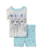 Baby Gap Girls Disney Frozen Dreamers Short Cotton Blue White Sleep Set ... - £13.28 GBP