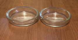 4"x4" VINTAGE Decorative Clear Glass Cigarette Cigar Ashtray Bowl SET of 2 - $9.89