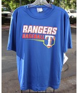 Texas Rangers Baseball MLB Men&#39;s Polyester Deep Royal Blue T Shirt NWT - £12.58 GBP