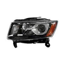 Headlight For 14-16 Jeep Grand Cherokee Driver Side Halogen Black Housing Clear - £190.16 GBP