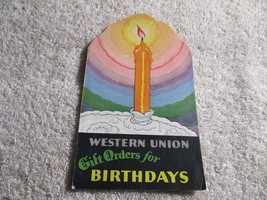 Vintage  Brochure WESTERN UNION Telegrams Birthdays Gift Orders - $21.77