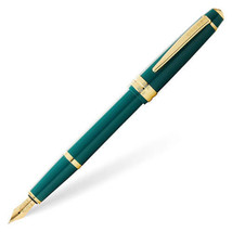 Cross Cross Bailey Light Gloss Fountain Pen (Green/Gold) - X-Fine - £37.14 GBP