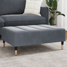 Footstool Dark Grey Velvet (100% polyester), plywood, foam Compact - $192.49