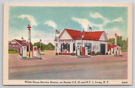 Irving NY White Horse Service Station Route 20 New York Postcard F42 - £3.79 GBP