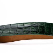 Marco Di Milano genuine exotic caiman fuscus-belly belt Riccardo Forest Green image 2