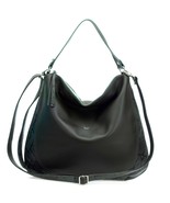Bruno Rossi Italian Made Green Leather Large Hobo Bag with Embossed Snak... - $7,143.02 MXN