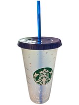 starbucks confetti color changing venti cup with blue straw - £3.53 GBP