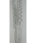 UniQue Designs Christmas Holiday Decorations Silver Curly Sprays - £16.07 GBP