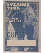 SUZANNE VEGA - ORIGINAL VINTAGE CONCERT TOUR CLOTH BACKSTAGE PASS **LAST... - $13.69 CAD