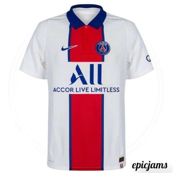 Paris-Saint-Germain Nike White Soccer Man Jersey Size XL - £55.37 GBP