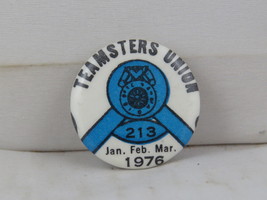 Vintage Union Pin - 1976 Teamsters Local 213 - Celluloid Pin  - £15.18 GBP