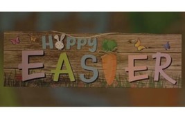 Happy Easter Decor Wall Sign 5.875x18.875inch-Happy Easter - £12.03 GBP