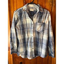 Universal Thread Plaid Button-Down Shirt Casual Long Sleeve Blue Gray XS - £11.58 GBP