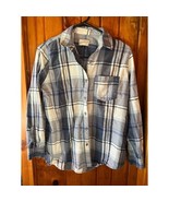 Universal Thread Plaid Button-Down Shirt Casual Long Sleeve Blue Gray XS - $15.00