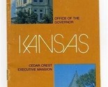 KANSAS Office of the Governor &amp; Cedar Crest Executive Mansion  Booklet 1... - $17.82