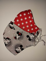 FACE MASK WASHABLE 100% COTTON REUSABLE REVERSIBLE  MICKEY MOUSE / GRAY - £3.10 GBP