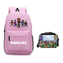 Roblox Backpack Package Summer Series Lunch Box Pink Schoolbag Daypack - £37.34 GBP