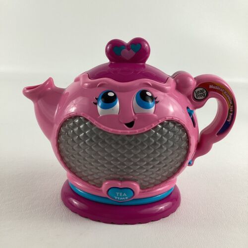 Leap Frog Musical Rainbow Tea Party Lights Sounds Interactive Pink Teapo... - $19.75