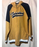 Timberland Mens SZ XL  Mustard &amp; Black Logo Hooded Zip-Up Jacket B15 - $659.52 MXN