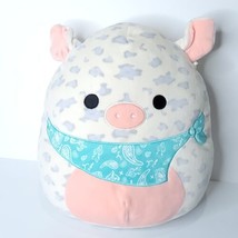Squishmallow ROSIE PIG Blue Bandana Easter Squad Plush Stuffed Animal 12&quot; - £23.72 GBP