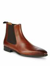New Handmade Men&#39;s Tan Leather Chelsea Boots Chiseled Toe Dress Formal Shoes - £117.43 GBP