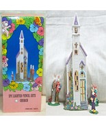 Bunny Pencil Village Church Lighted 2 Piece Set Mint in Box  - £7.80 GBP
