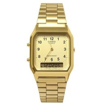 Casio Unisex Stainless Steel Band Digital Analogue Wrist Watch AQ-230GA-9B - £46.54 GBP