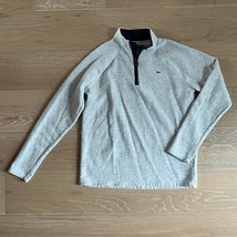 Vineyard Vines Boys&#39; Saltwater Quarter Zip Pull Over Sweatshirt Gray XL (18) - £30.91 GBP