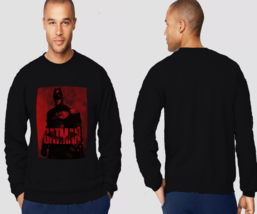 The Batman 2022 Movie Black Men Pullover Sweatshirt - £25.87 GBP