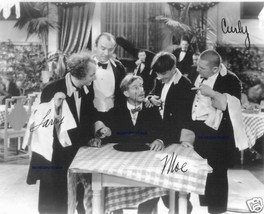 The Three Stooges Moe Larry Curly Signed Autographed Rp - £10.79 GBP