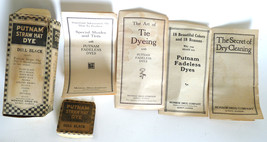 Putnam straw hat dye advertising box brochures 1900 vintage Monroe Drug Quincy I - £11.06 GBP