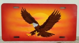 Vintage Metal License Plate Eagle W/Sunset Vanity Plate Southwest America - $12.99