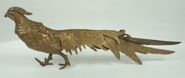 Vintage Brass Pheasant Figure - 13.5&quot; Long - Stands Well - £96.64 GBP