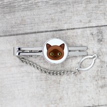A tie pin with a Burmese cat. Men’s jewelry. A new collection with a cat - £9.82 GBP