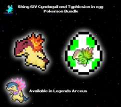 ✨ Shiny 6IV ✨ Typhlosion + Cyndaquil in egg for Pokemon BDSP PLA Scarlet Violet - £4.73 GBP