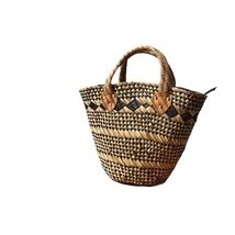 Straw Bag Handbag For Women Tote Bag Natural Bamboo Handle Hobo Bag Handmade Tra - £57.73 GBP