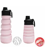 Collapsible Water Bottle w/Shaker Ball Foldable Silicone Food Grade 26oz... - £12.38 GBP