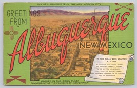 Postcard Greetings From Albuquerque New Mexico Aerial View - £7.14 GBP