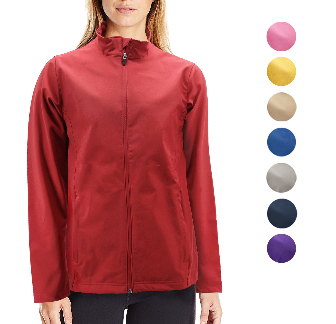 Women&#39;s  Fleece Lined Water Resistant Fleece Zipper Soft Shell Jacket - $33.99