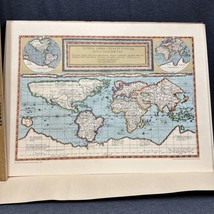 Vintage The World By Gerard &amp; Cornelia De Jode 1589 Reprod. Rand McNally... - £15.46 GBP
