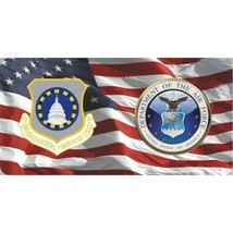 headquarters command air force usaf military america flag license plate usa made - £23.96 GBP